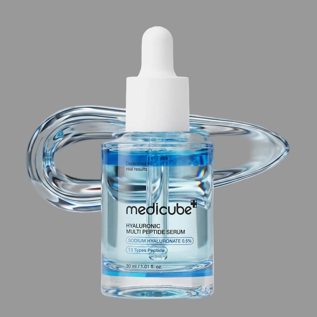 Medicube Hyaluronic Multi Peptide Serum 30ml with sodium hyaluronate 0.5% and 13 types peptide product detail shot
