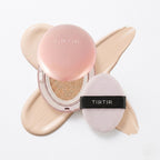 TIRTIR Mini All Cover Pink Cushion – compact cushion foundation in pink case on white background
