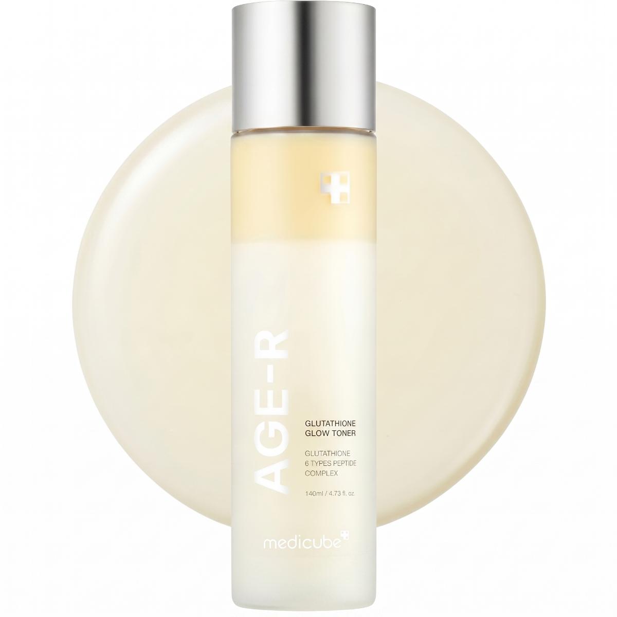 MEDICUBE Age-R Glutathione Glow Toner 140ml – Brightening toner with glutathione for radiant even skin tone and dark spot reduction
