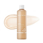 Blanc Nature 9X Heartleaf Calming Toner 300ml warm beige bottle with essence swatch — Glow Ritual
