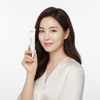 Asian woman holding Eucerin Even Radiance Dark Circle Eye Cream tube, dermatological brightening care — Glow Ritual
