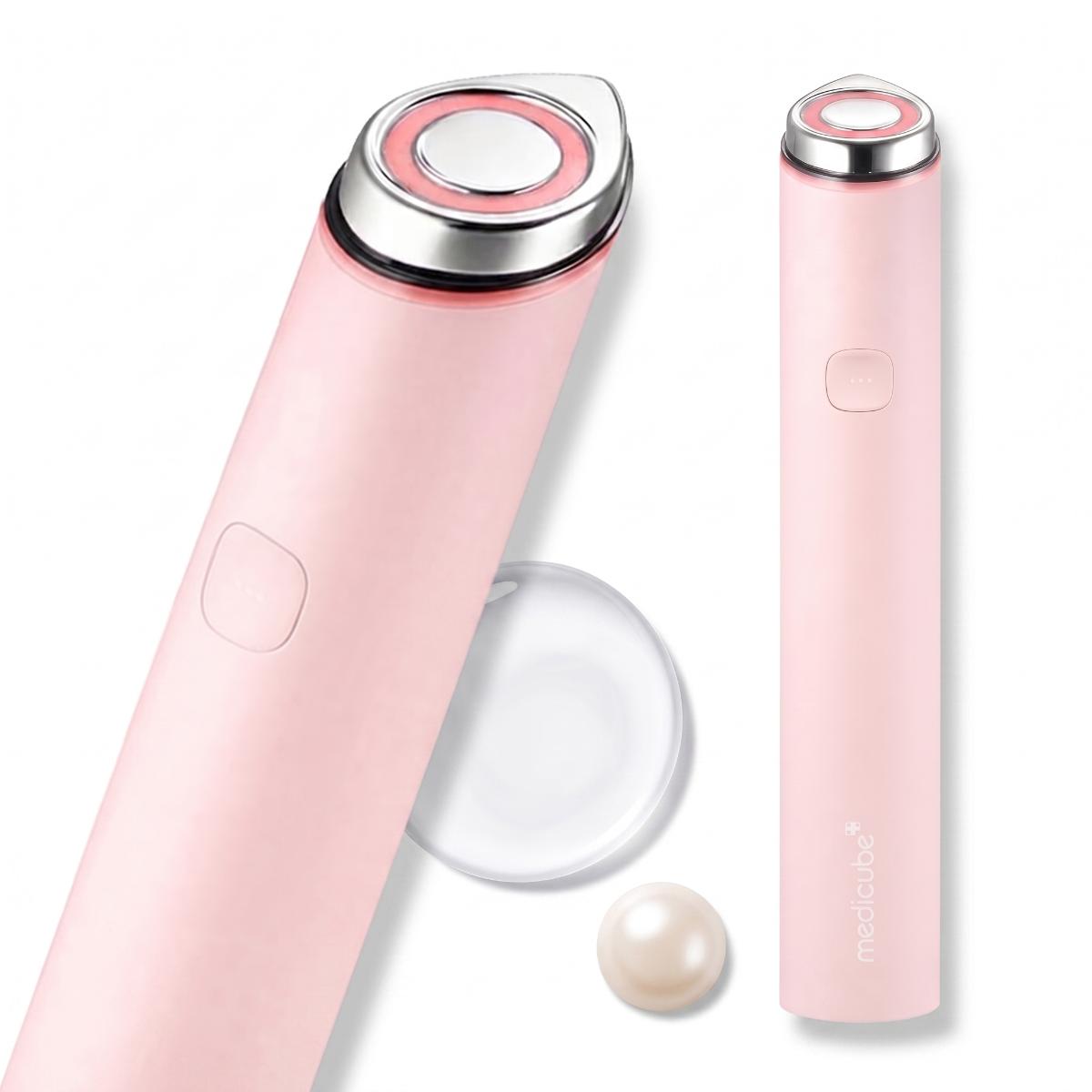 MEDICUBE Mini Booster Pro Pink – Slim pink EMS microcurrent beauty device for face lifting and skin firming
