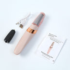 Electric foot grinder set with coarse roller head, USB cable and instruction manual
