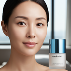 Asian woman with luminous smooth poreless skin after applying MEDICUBE Zero Pore Serum 2.0
