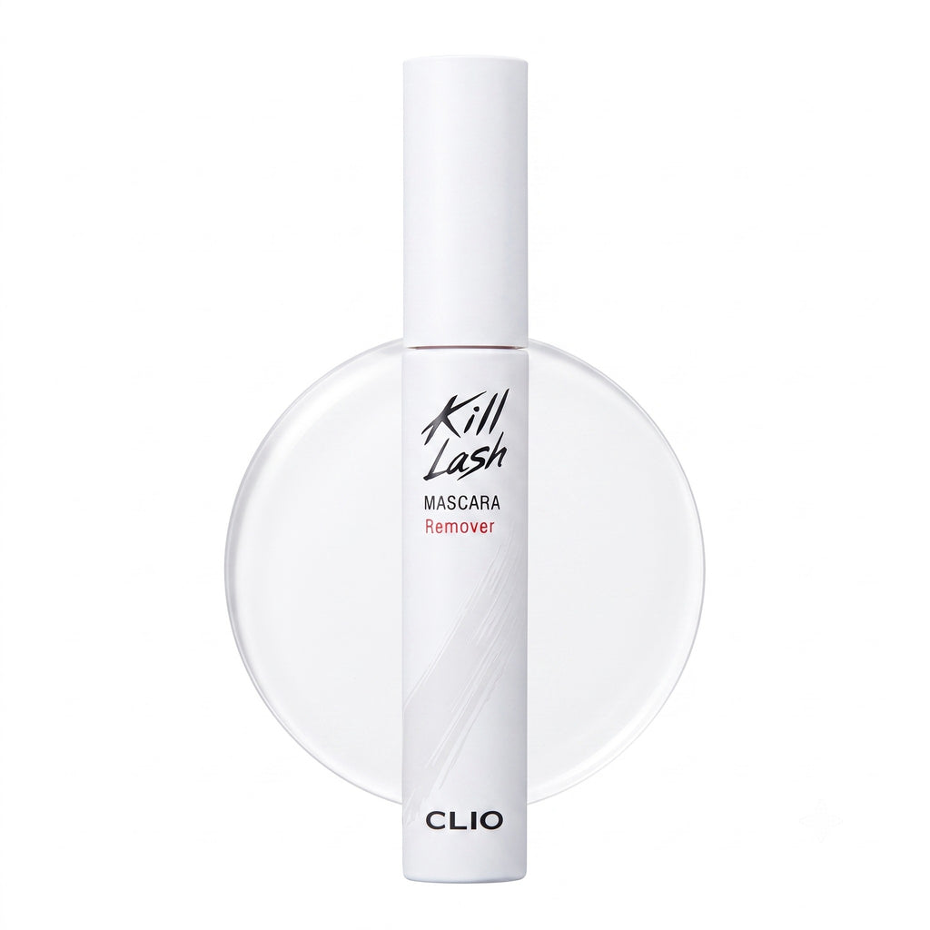 CLIO Kill Lash Mascara Remover 8.5g white tube product shot on white background
