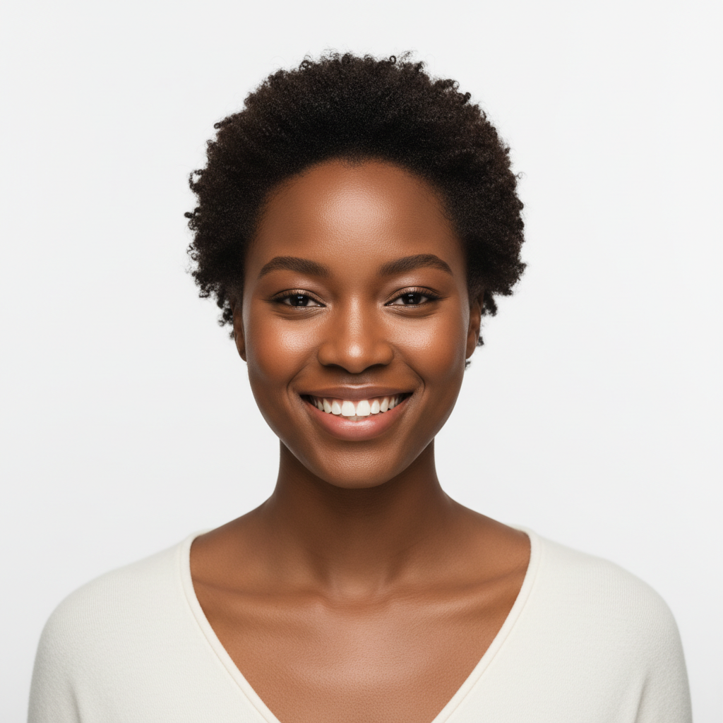 Black woman with fresh clean radiant even skin after Eucerin DermatoCLEAN Hyaluron Cleansing Gel — Glow Ritual
