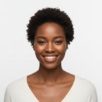 Black woman with fresh clean radiant even skin after Eucerin DermatoCLEAN Hyaluron Cleansing Gel — Glow Ritual
