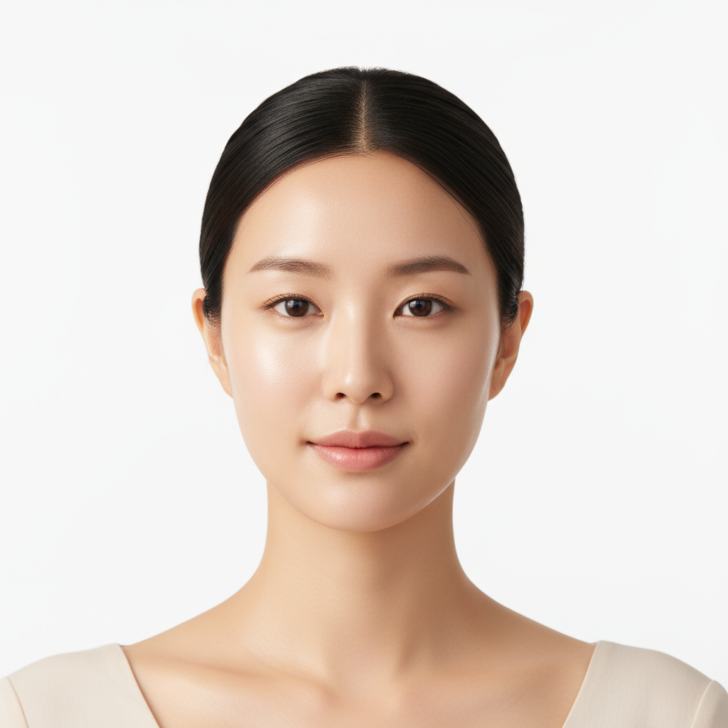 Korean woman with soft calm hydrated luminous skin after SKINFOOD Carrot Carotene Relief Cream — Glow Ritual
