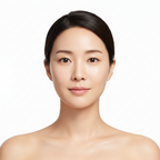 Korean woman with luminous glass skin facing forward after Blanc Nature Heartleaf Toner — Glow Ritual
