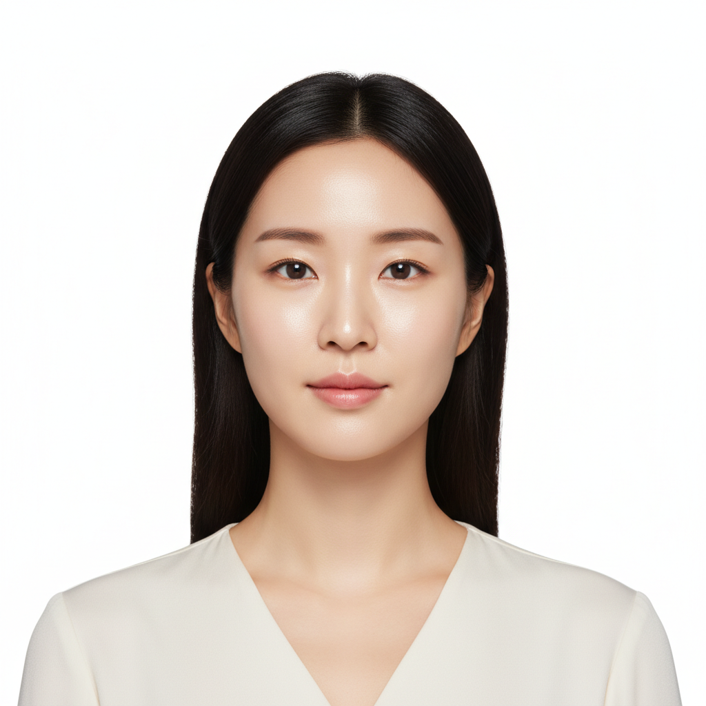 Korean woman with luminous even glass skin after Eucerin Even Radiance Moisturizer — Glow Ritual
