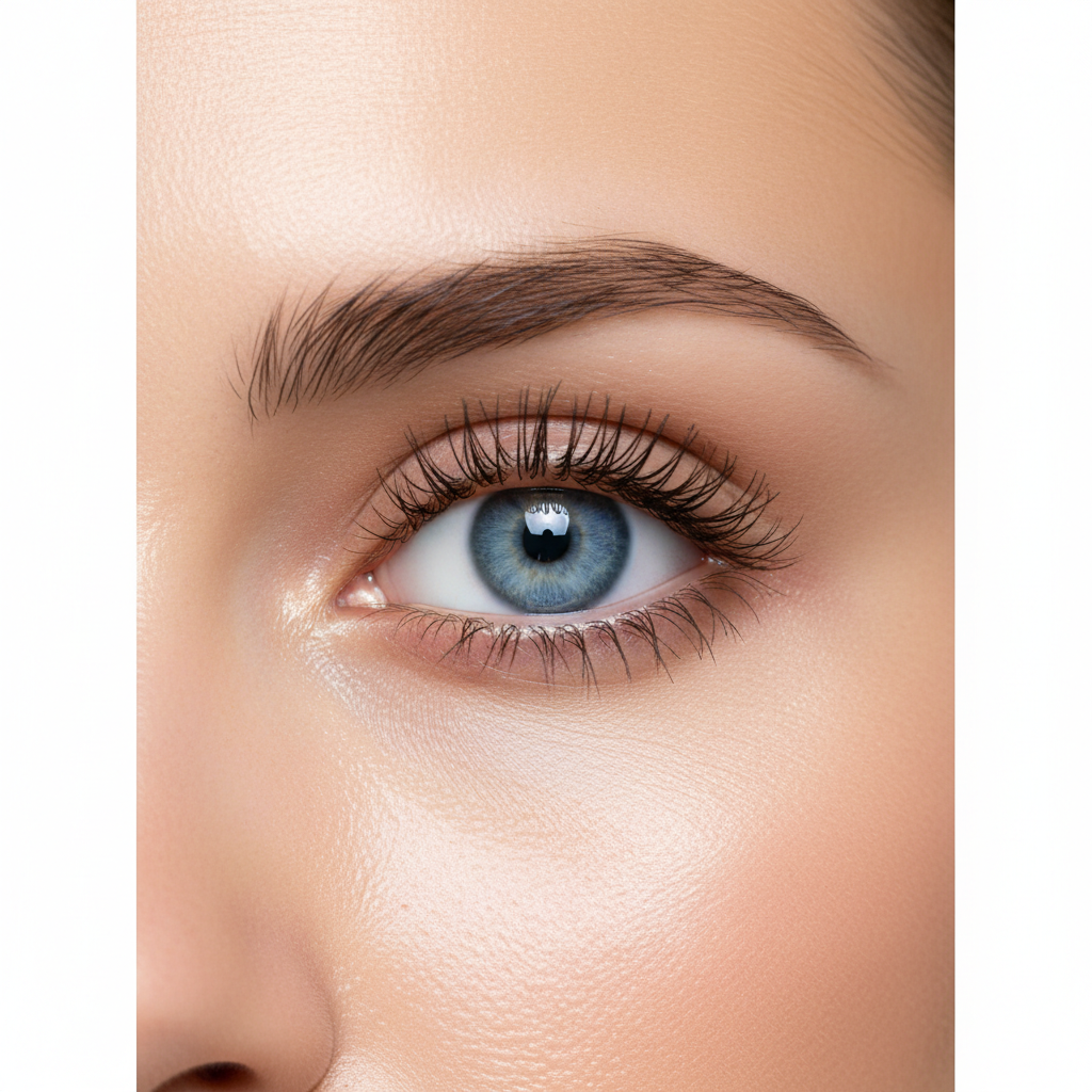 Western woman with bright clear luminous eyes after Eucerin Even Radiance Dark Circle Eye Cream — Glow Ritual


