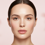 Caucasian woman with glowing radiant skin after using MEDICUBE PDRN Pink Collagen Multi Balm Korean skincare
