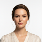 Western woman with fresh clean radiant glowing skin after Eucerin DermatoCLEAN Hyaluron Cleansing Gel — Glow Ritual
