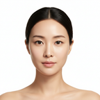 Korean woman with luminous glass skin facing forward after SKINFOOD Shine Muscat Cica Mask — Glow Ritual
