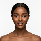 Black woman with even radiant glowing skin after Eucerin Even Radiance Moisturizer — Glow Ritual
