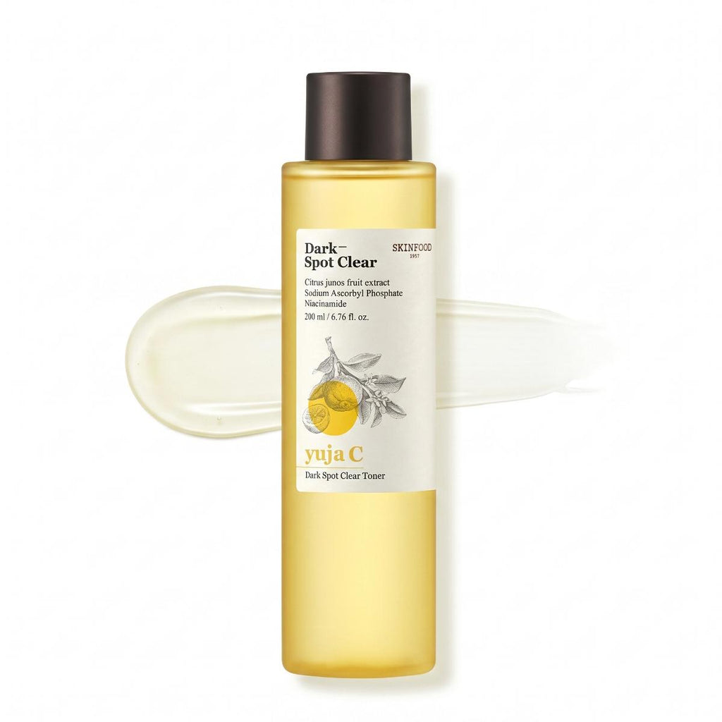 SKINFOOD Yuja C Dark Stop Clear Toner 200ml – Vitamin C Brightening Toner with Yuja Extract
