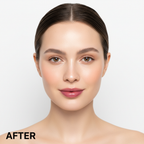 AFTER – Western model with glowing dewy skin after using TIRTIR Mask Fit Make-up Fixer 80ml
