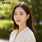 TIRTIR Mini AI Filter Cushion 4.5g – AFTER Korean model radiant completed look
