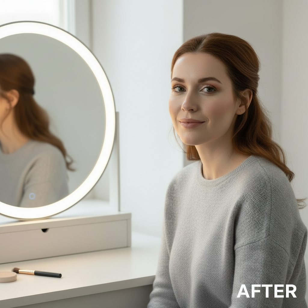 Rom&nd Better Than Palette – AFTER western model front-facing completed look
