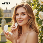 TIRTIR Mini AI Filter Cushion 4.5g – AFTER western model glowing skin completed look
