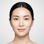 SKINFOOD Yuja C Toner After – Asian model with radiant glowing glass skin after use
