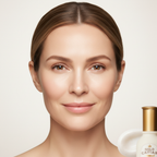 SKINFOOD Gold Caviar Serum After – Caucasian model with visibly firmer, lifted and radiant skin

