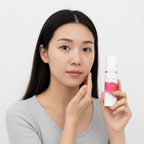 Asian woman before and after using Superfood Oil Serum, visibly brighter and more radiant skin, K-beauty skincare
