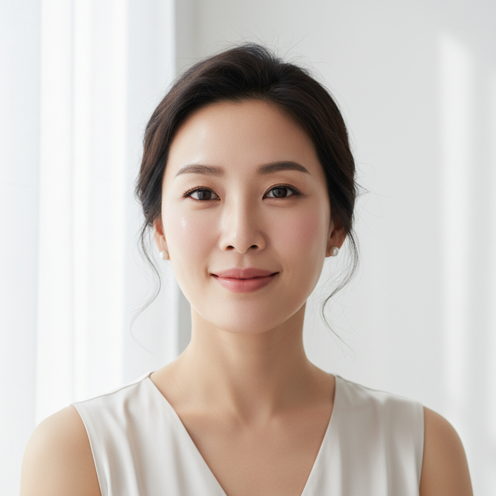 Asian woman with luminous clear skin after LE'VEA Phyto-Repair Toner routine — Glow Ritual beauty results
