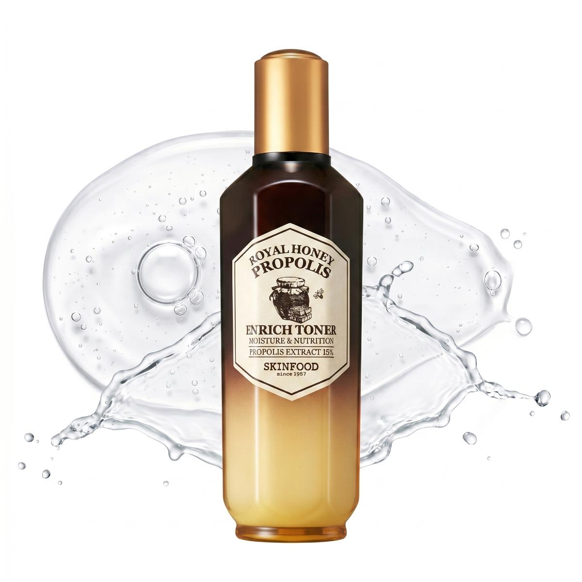 SKINFOOD Royal Honey Propolis Enrich Toner 160ml — Propolis Extract 15% nourishing essence toner
