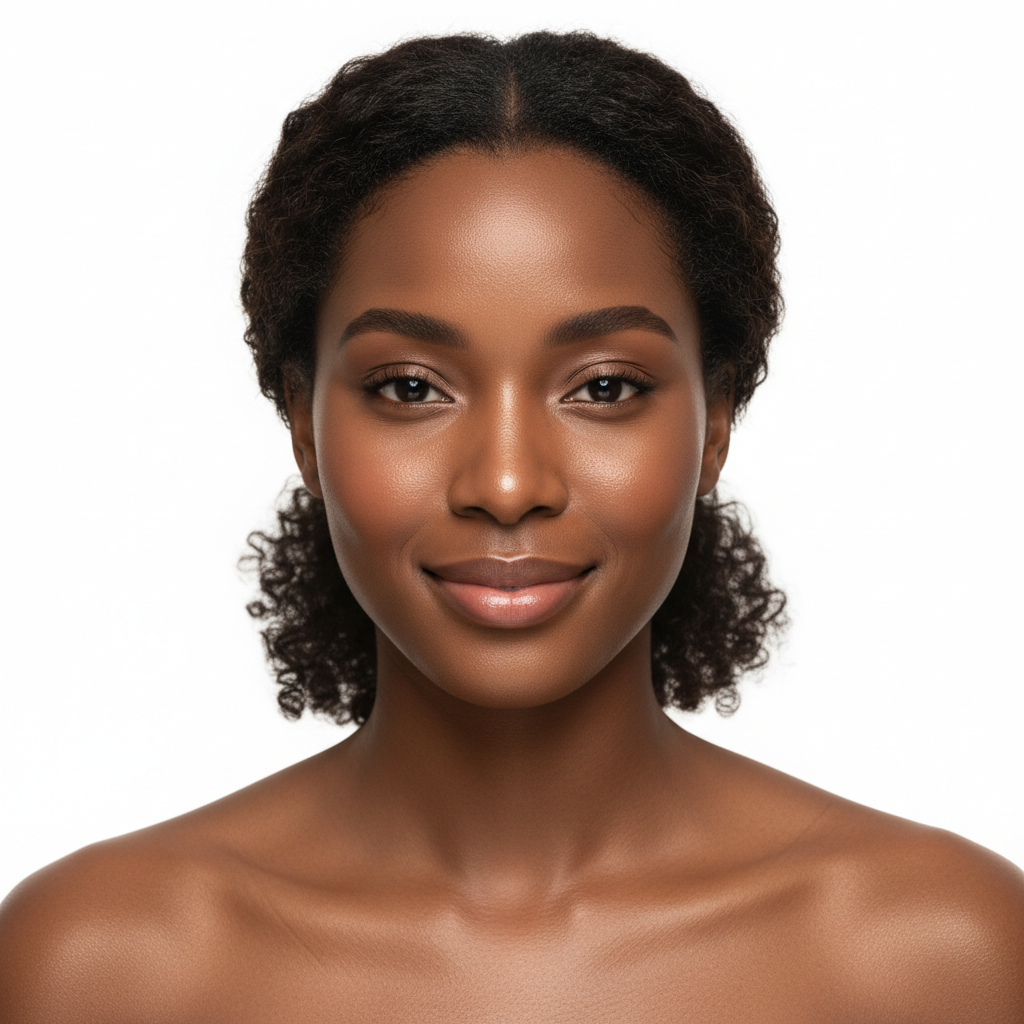 Black woman with radiant glowing skin after LE'VEA Phyto-Repair Toner skincare routine — Glow Ritual
