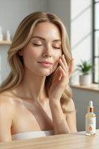 COSRX Vitamin C 23 Serum – Western model applying brightening serum for even skin tone and radiant glow
