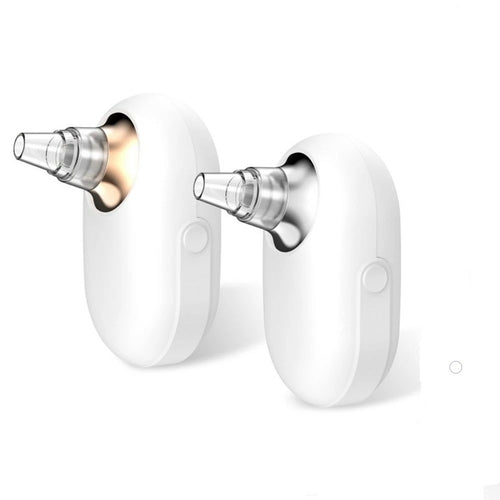 Portable Vacuum Blackhead Remover Gold White and Silver White Color Variants Side by Side
