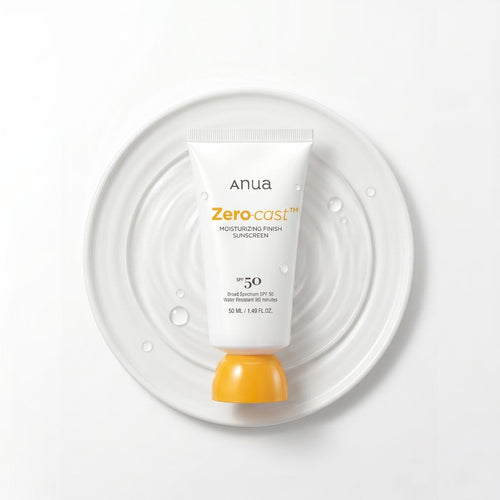 Anua Zero-Cast Moisturizing Finish Sunscreen 50ml – Lightweight Korean sunscreen with zero white cast for daily moisturizing sun protection
