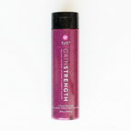 fytt GAIN STRENGTH Ultra-Nourishing Exfoliating Mask 237ml bottle surrounded by fresh berries, beets and blueberries — superfruit face and body treatment
