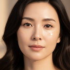 COSRX Advanced Snail Peptide Eye Cream 25ml – Asian model close-up showing bright refreshed youthful eye area after snail peptide eye cream routine
