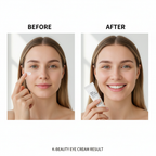 COSRX Advanced Snail Peptide Eye Cream 25ml – Western model BEFORE and AFTER showing eye area transformation with reduced puffiness and brighter complexion
eyes