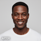 Black male model after cleansing with IOPE Men Cleanser - smooth radiant skin result
