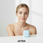 LANEIGE Water Bank Blue Hyaluronic Eye Cream 25ml – Western model AFTER with plump glowing luminous under-eye area after Water Bank Blue Hyaluronic Eye Cream routine

