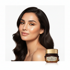 Middle Eastern woman with glowing radiant skin after SKINFOOD Royal Honey Propolis Cream
