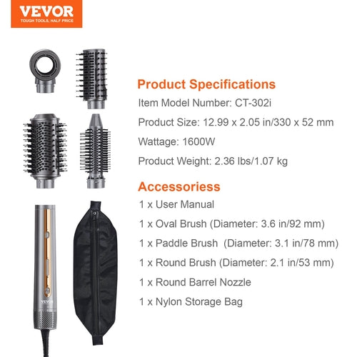 4-in-1 Hair Air Styler - Ceramic Coating Heat Distribution
