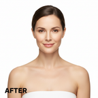 Western woman – AFTER using IOPE Expert Retinol Super Bounce Serum, smooth firm luminous youthful skin
