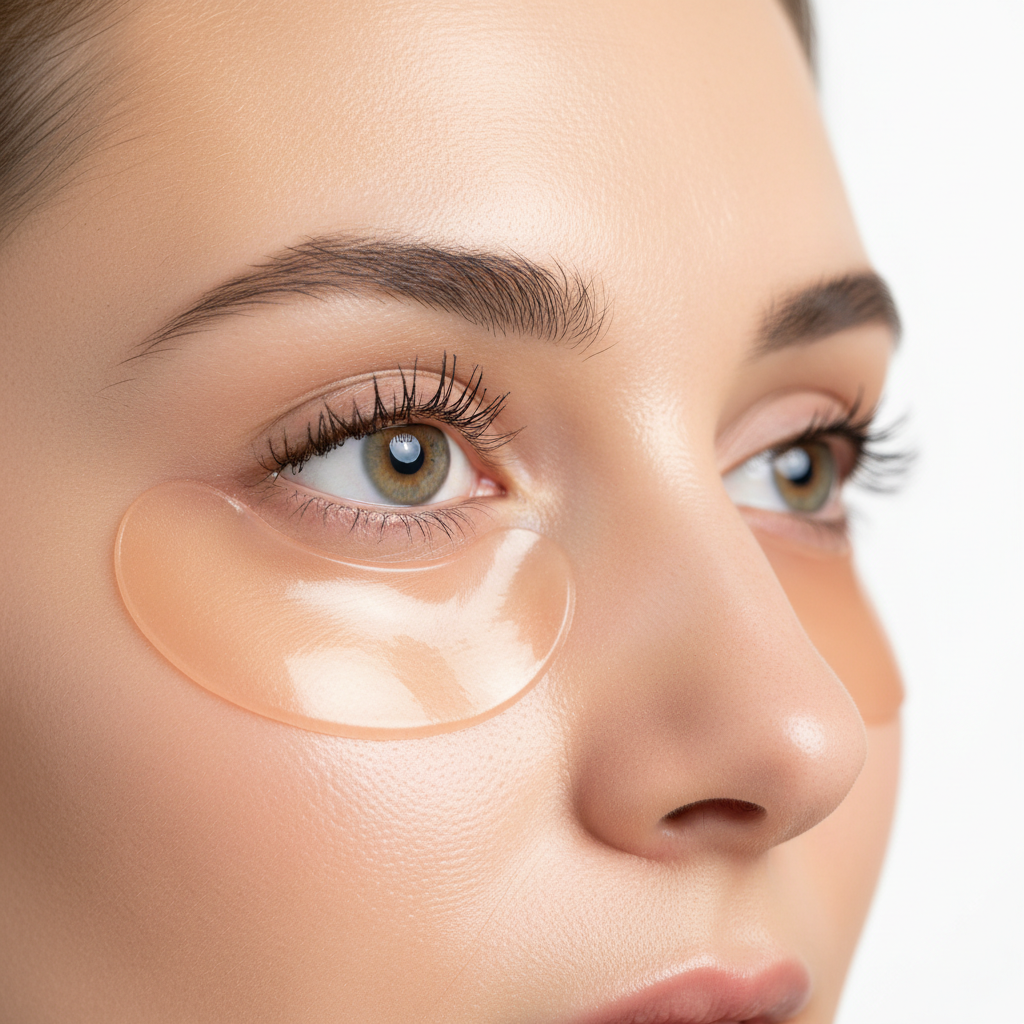 Under-eye skin with fine lines and dark circles before using Beauty of Joseon Revive Under Eye Patch
