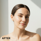 COSRX Airy-Light Invisible Sun Stick SPF50+ PA++++ 19g – Western model AFTER with glowing radiant skin after airy lightweight invisible sun stick SPF routine
